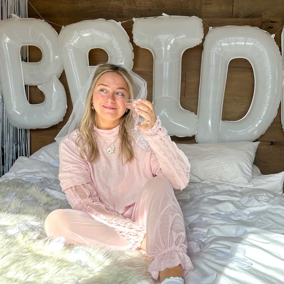 Free People Pink Ruffled Top - Picture 4 of 4